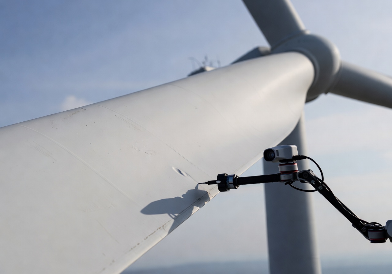 Aerones wind turbine inspection drone camera data