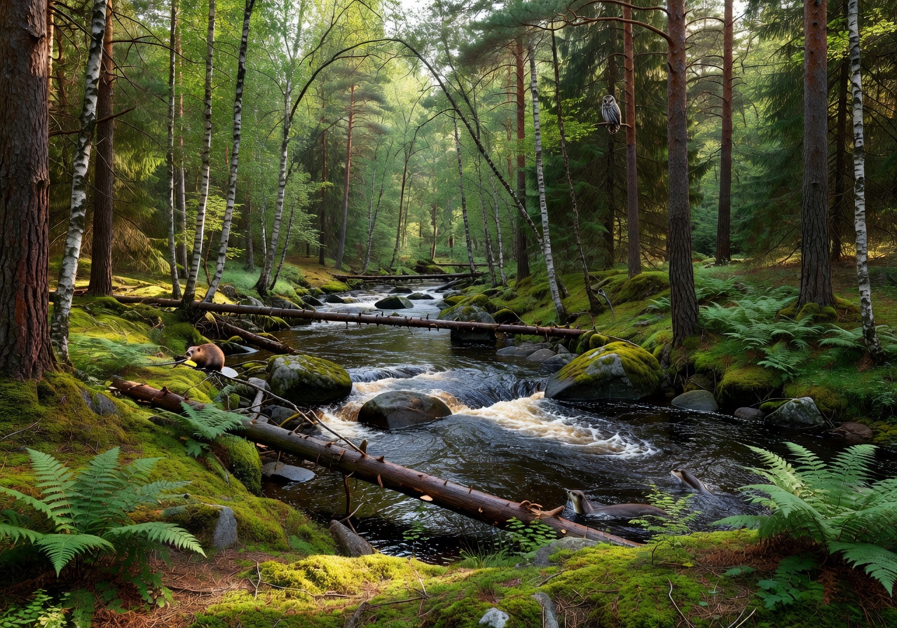 Finland Nordic forest lake sustainable bold ecosystem