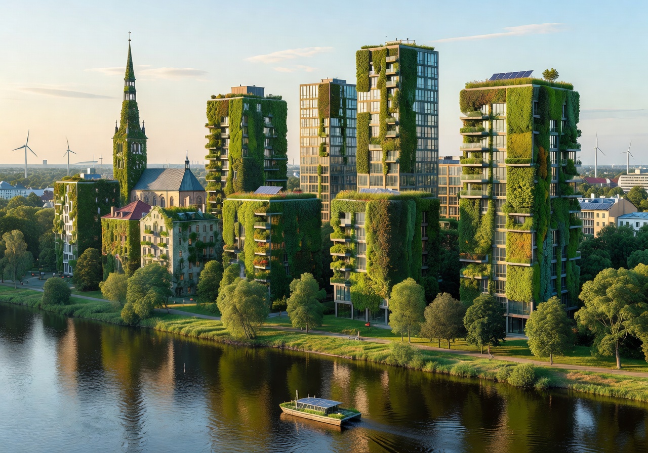 Helsinki Finland sustainable Nordic skyline green city architecture